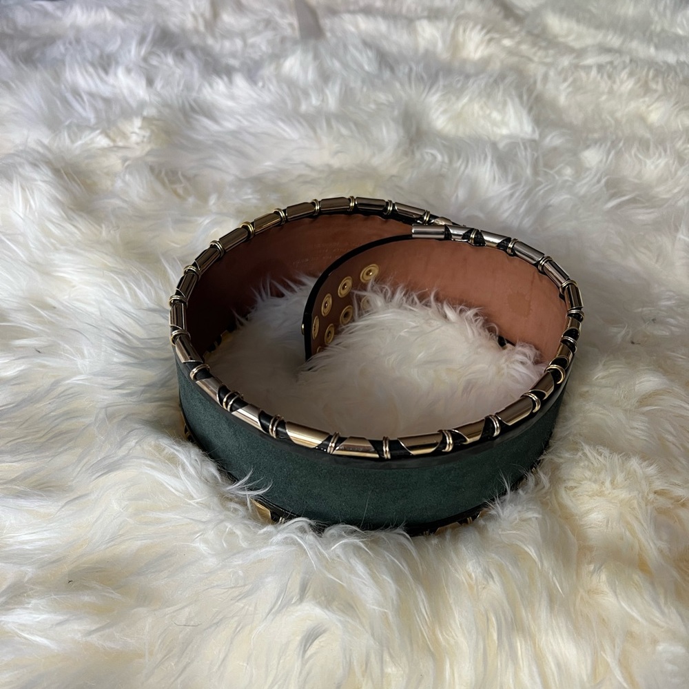 Balmain x H&M Green Suede Wide Belt - Picture 8 of 16